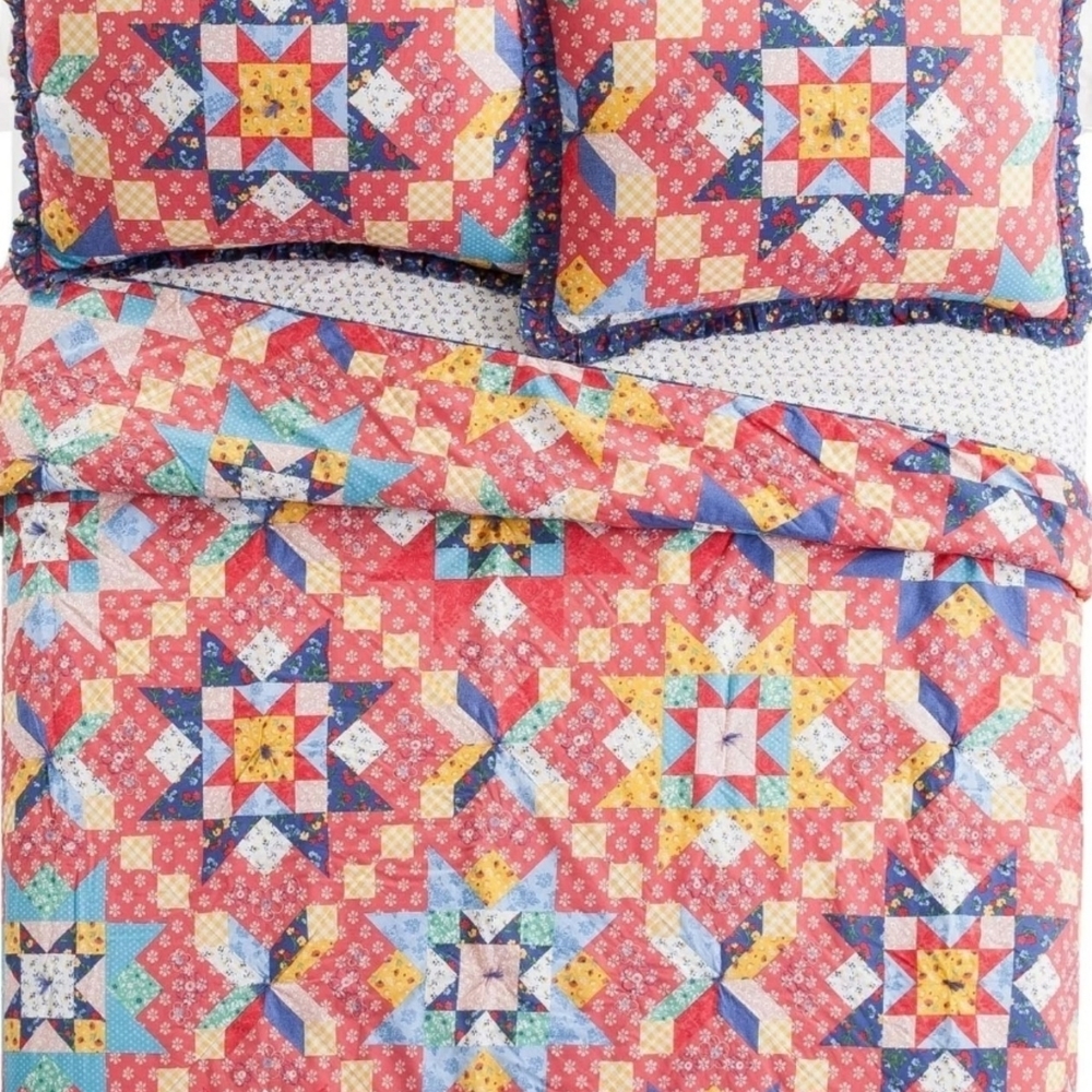 The Pioneer Woman Vibrant Star Quilt Set